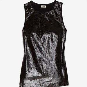 L’AGENCE | Patent Leather Tank in Black